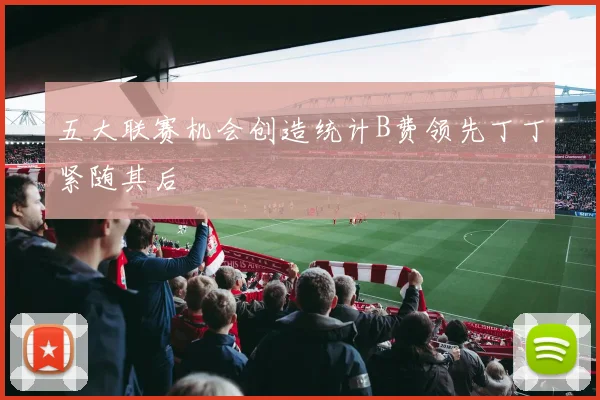 五大联赛机会创造统计B费领先丁丁紧随其后